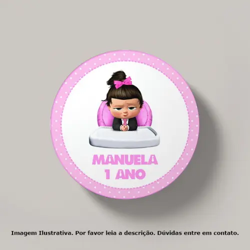 Tag Personalizada Aniversário Poderosa Chefinha (30 Un)