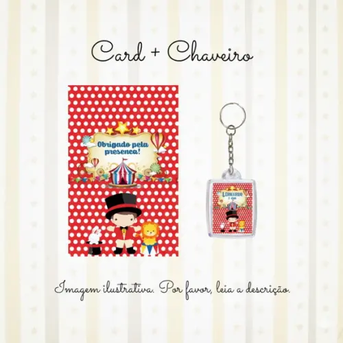 Chaveiro Personalizado Circo Lembrancinha Festa Infantil