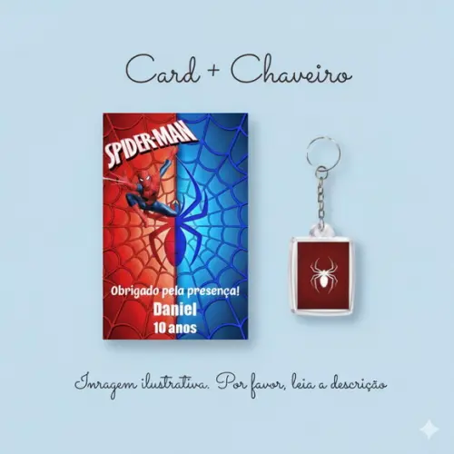 Chaveiro Personalizado Homem Aranha Lembrancinha Aniversário