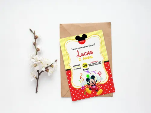 Convite Digital Personalizado Mickey