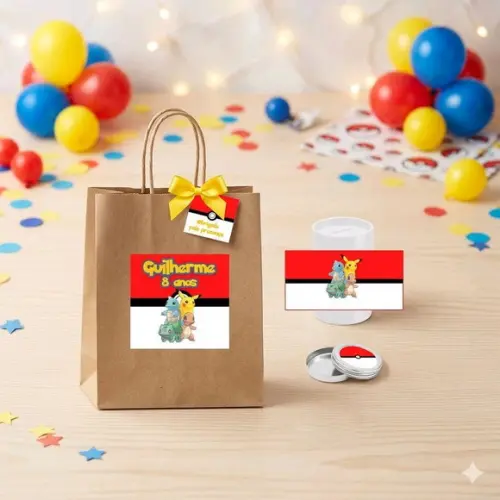Kit Lembrancinha Personalizada Pokemon