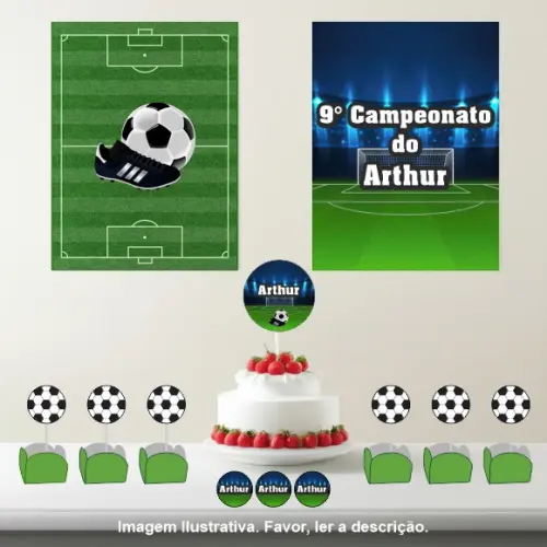 Kit Festa Personalizada Futebol - 33 Itens