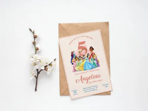 Convite Digital Personalizado Princesas