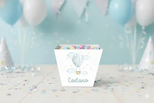 Cachepô Personalizado Balão Aquarela Centro de Mesa