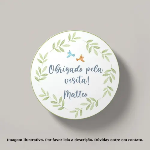 Tag Personalizada Passarinho Menino