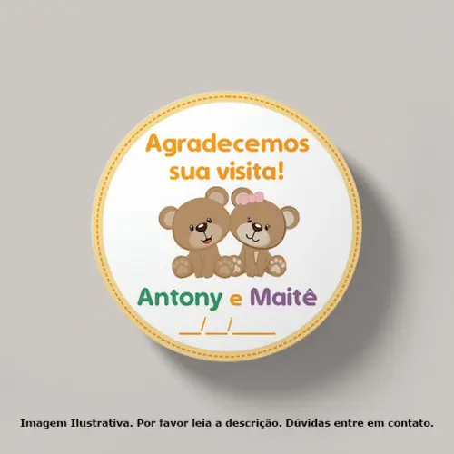 Tag Personalizada Maternidade Gêmeos