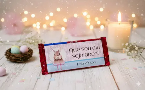 Barra Chocolate Personalizada Páscoa (5 Unidades)