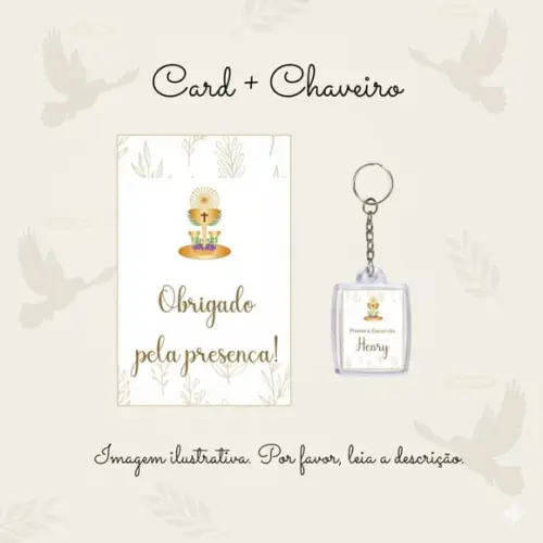 Chaveiro Personalizado Primeira Eucaristia Lembrancinha