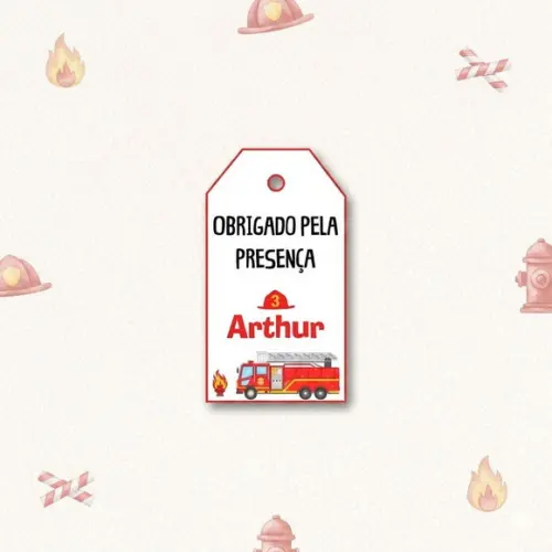 Tag Personalizada Bombeiro