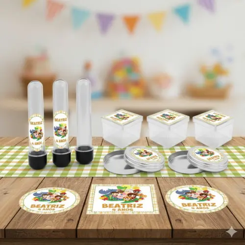Kit Personalizado Latinha Tubete Caixa Sítio Picapau Amarelo