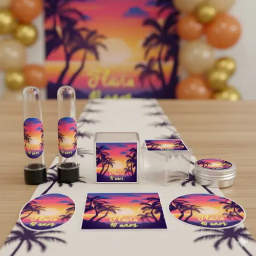 Kit Personalizado Latinha, Tubete, Caixa Acrílica Tardezinha