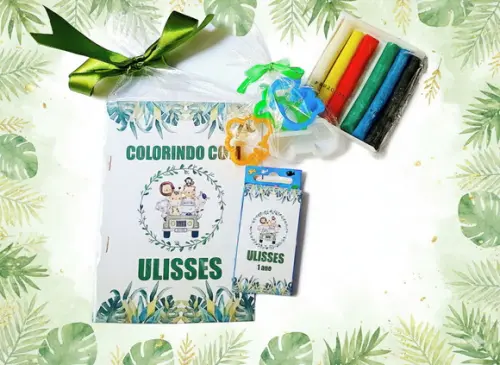 Kit Colorir Personalizado com Kit Massinha Safari