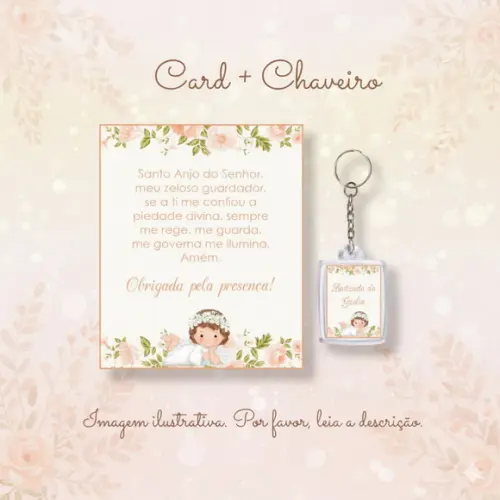 Chaveiro Personalizado Batizado Anjinha Lembrancinha