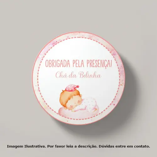 Tag Personalizada Chá de Bebê Rosa