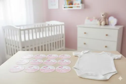 Kit Adesivo Mesversário Personalizado Nuvem Rosa