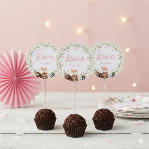 Topper para Docinho Personalizado Bosque
