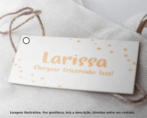 Tag Personalizada Maternidade Estrelas Bege