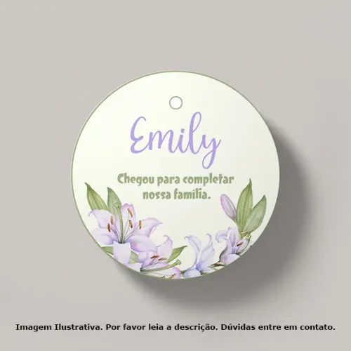 Tag Personalizada Maternidade Lírio