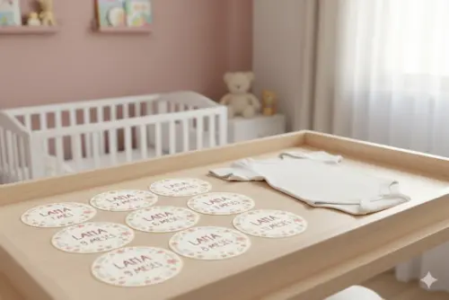 Kit Adesivo Mesversário Personalizado Floral com Nome