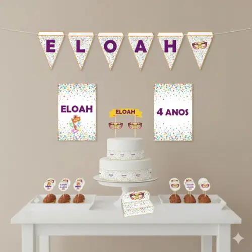 Kit Festa Personalizada Carnaval - 39 Itens