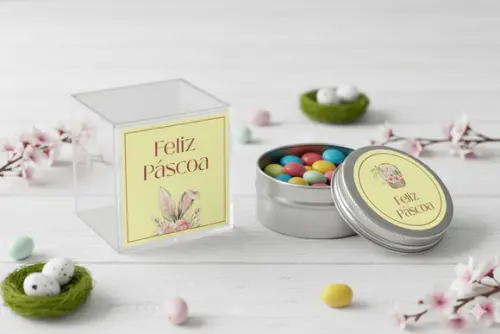 Adesivos Personalizados Páscoa para Latinha e Caixinha 5cm
