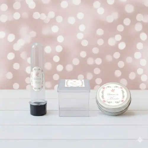 Kit Personalizado Latinha, Tubete, Caixinha Batizado Floral