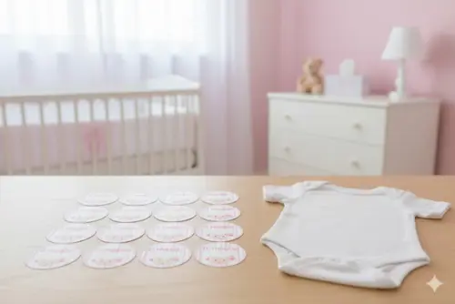 Kit Adesivo Mesversário Personalizado Ovelhinha Rosa