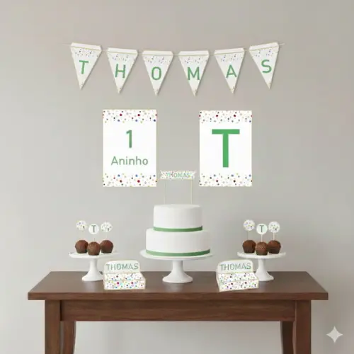 Kit Festa Personalizada sem Tema - 39 Itens