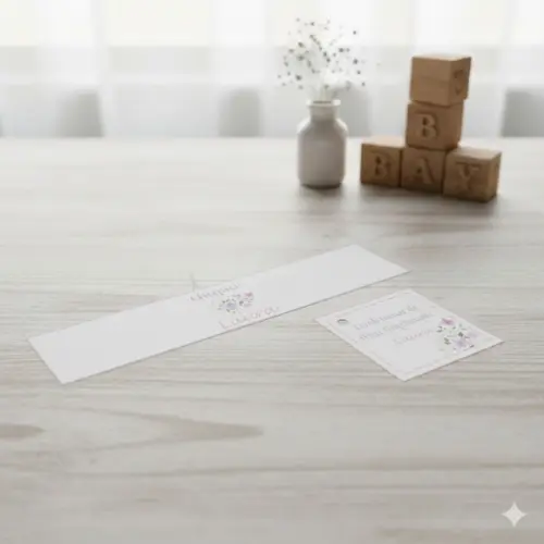 Rótulo Água Personalizado Floral Rosa e Lilás com Tag