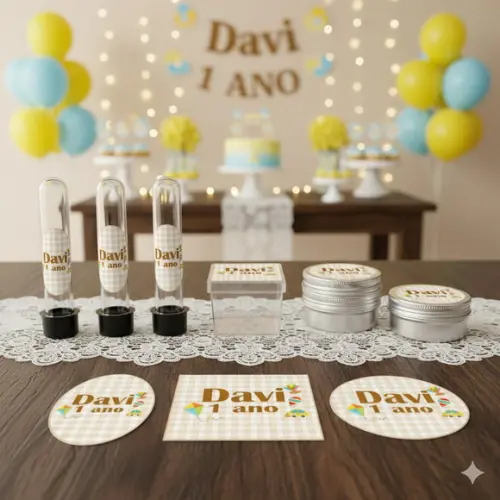 Kit Personalizado Latinha, Tubete, Caixa Acrílica Brinquedos