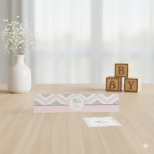 Rótulo Água Personalizado Nuvem Rosa com Tag