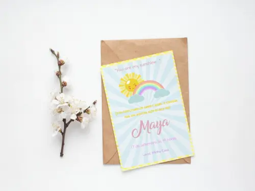 Convite Digital Personalizado Sunshine Mod. 2