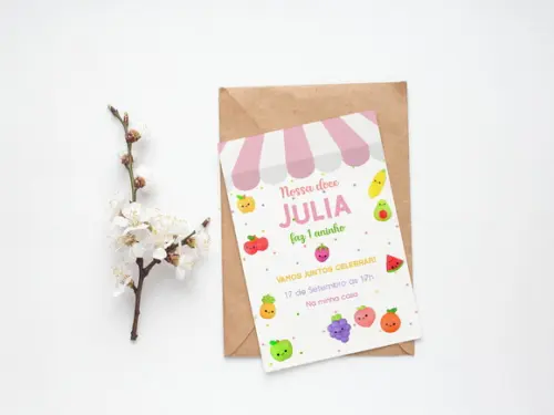 Convite Digital Personalizado Tutti Frutti