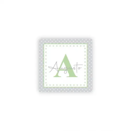 Tag Personalizada Quadrada Maternidade Nome