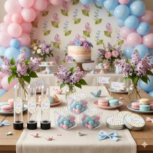 Lembrancinha Personalizada Maternidade Menina - Kit 45 Peças