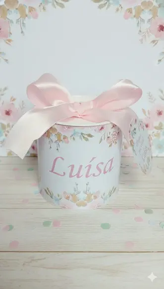 Tubolata Personalizada Floral - Lembrancinha Maternidade 8x8