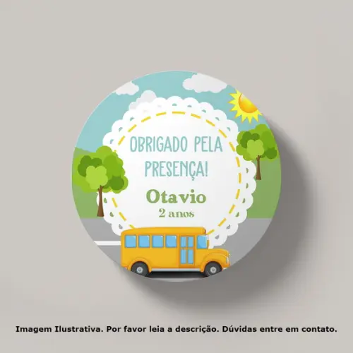 Tag Personalizada Ônibus Amarelo