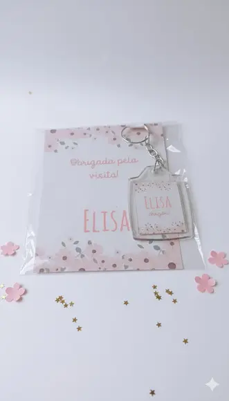 Chaveiro Personalizado Floral Lembrancinha Maternidade