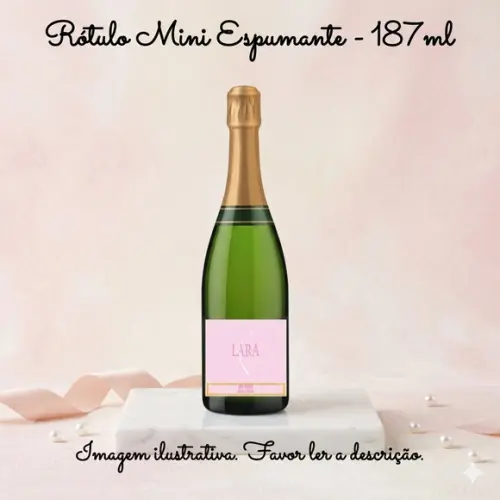 Rótulo Personalizado Mini Espumante Maternidade Rosa 10 un