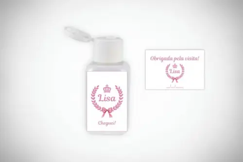 Etiqueta Personalizada Álcool Gel e Tag Realeza