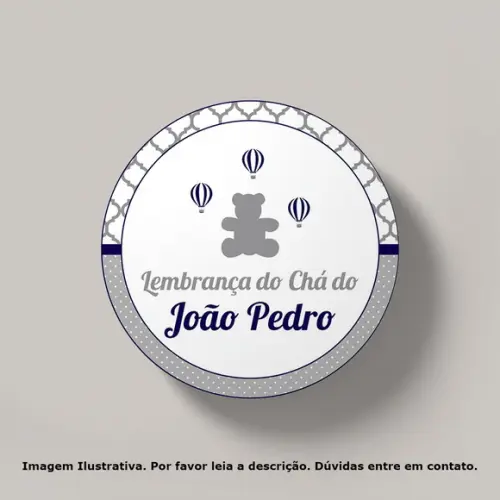 Tag Personalizada Ursinho e Balões
