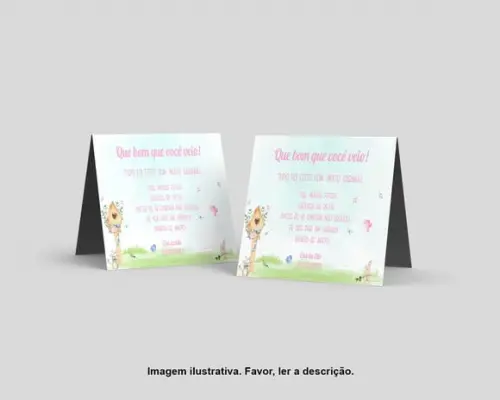 Cartão Agradecimento Mesa Personalizado Jardim
