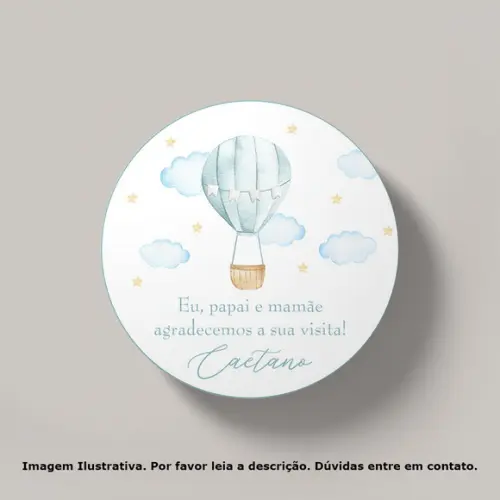 Tag Personalizada Balão Aquarela