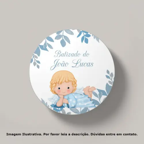 Tag Personalizada Batizado Anjinho