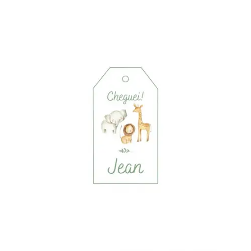 Tag Retangular Personalizada Safari