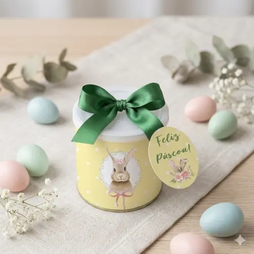Tubolata Personalizada Páscoa - Lembrancinha - 8x8
