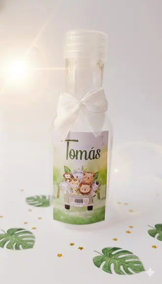 Lembrancinha Maternidade Garrafinha Personalizada Safari