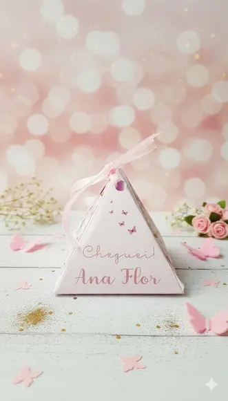 Caixa Porta Bombom Personalizada Maternidade Floral