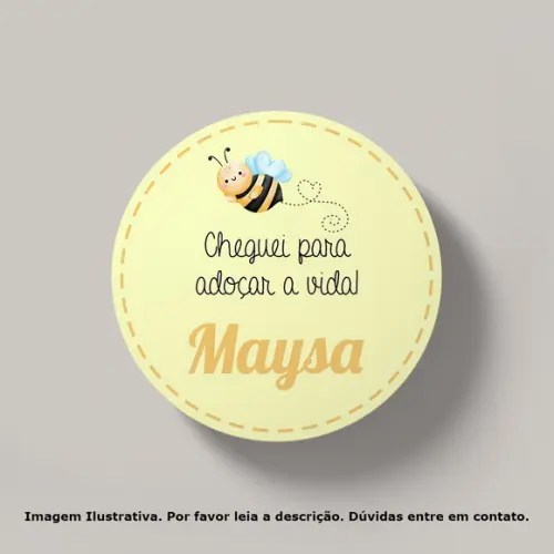 Tag Personalizada Maternidade Abelhinha
