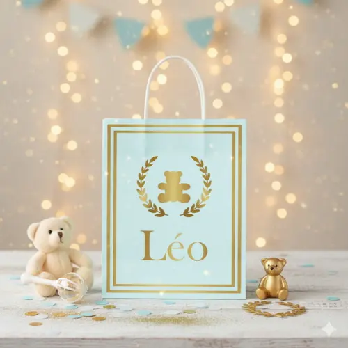 Sacolinha Personalizada Ursinho - Lembrancinha - Tam P